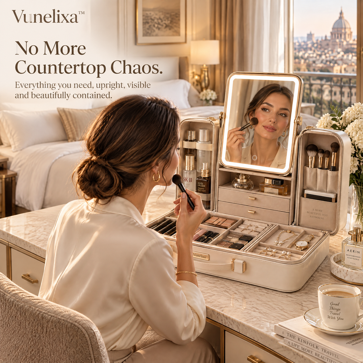 Vunelixa™ VanityFold Travel Dressing Studio