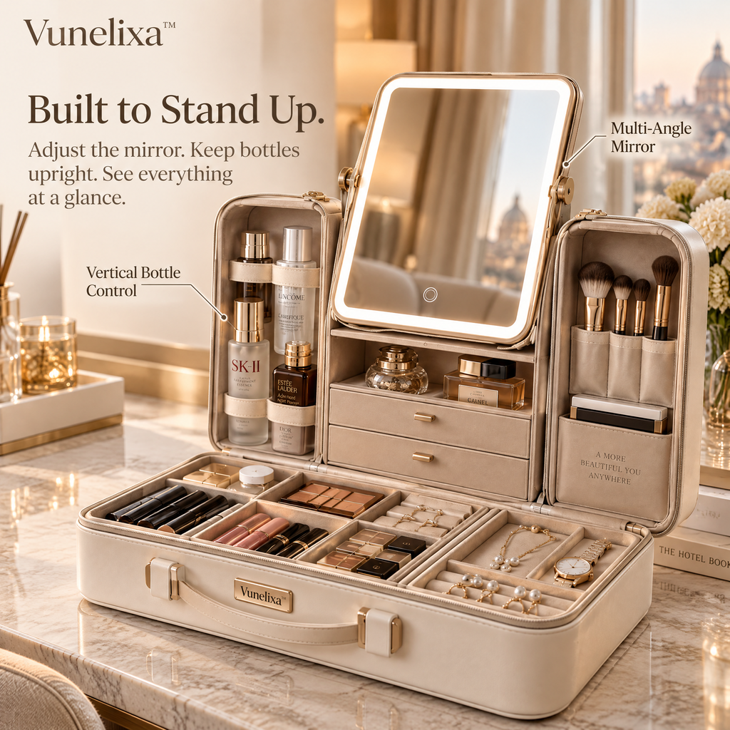 Vunelixa™ VanityFold Travel Dressing Studio