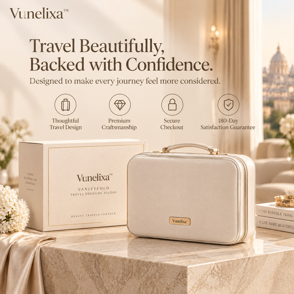 Vunelixa™ VanityFold Travel Dressing Studio