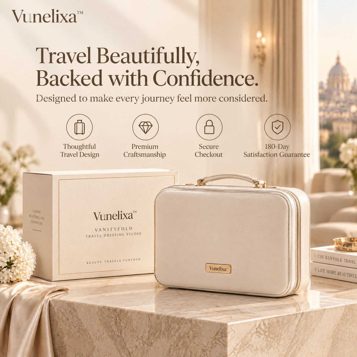 Vunelixa™ VanityFold Travel Dressing Studio