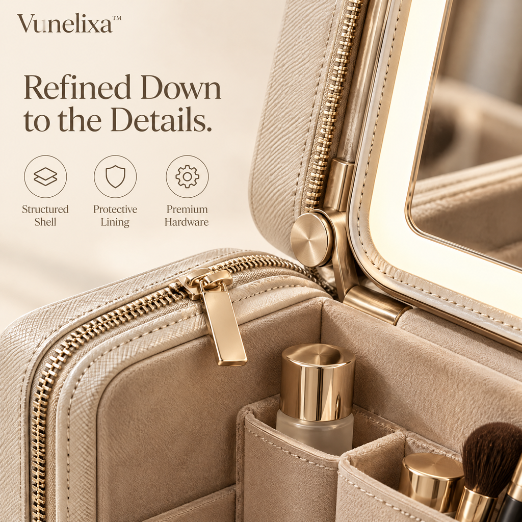Vunelixa™ VanityFold Travel Dressing Studio