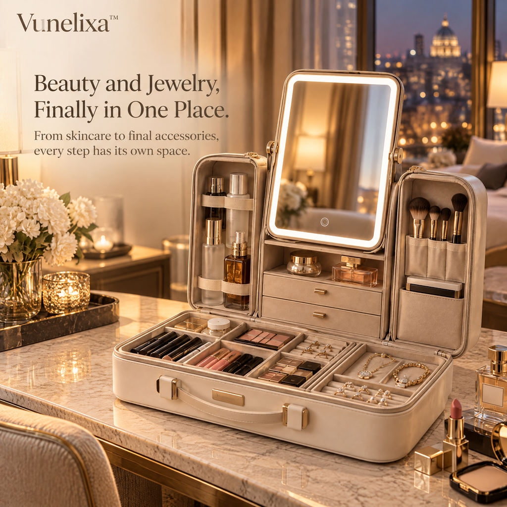 Vunelixa™ VanityFold Travel Dressing Studio