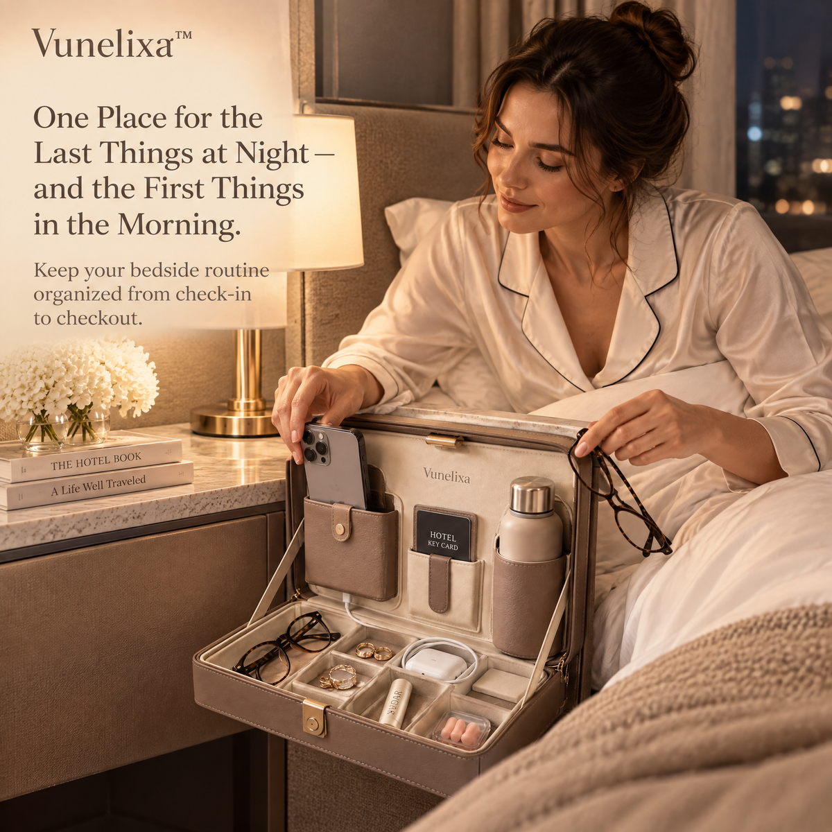 Vunelixa™ Bedside Travel Command Center
